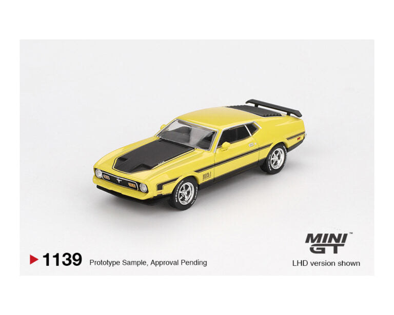 |||PREVENTA|||Mini GT 1:64 Ford Mustang Mach1 – Amarillo Grabber(PRESENTACIÓN EN BLISTER)