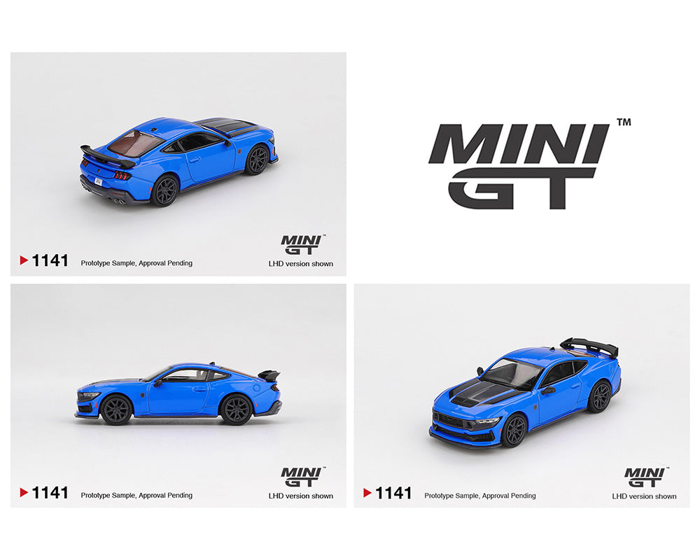 |||PREVENTA|||Mini GT 1:64 Ford Mustang Dark Horse 2024 – Azul Grabber (PRESENTACIÓN EN BLISTER)