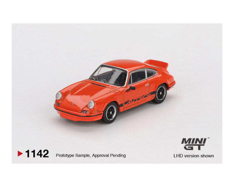 |||PREVENTA|||Mini GT 1:64 Porsche 911 Carrera RS 2.7 – Naranja con detalles en negro (PRESENTACIÓN EN BLISTER)