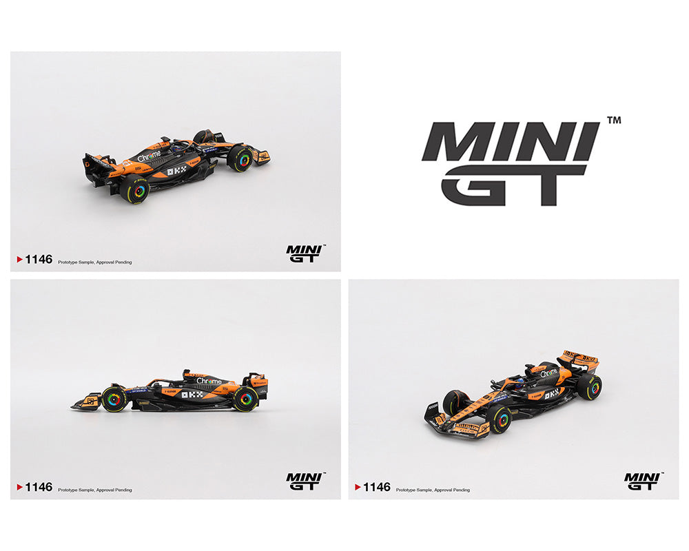 |||PREVENTA|||Mini GT 1:64 McLaren MCL38 #81 Oscar Piastri 2024 F1 2024 Ganador del GP de Hungría – Negro Naranja (PRESENTACIÓN EN BLISTER)