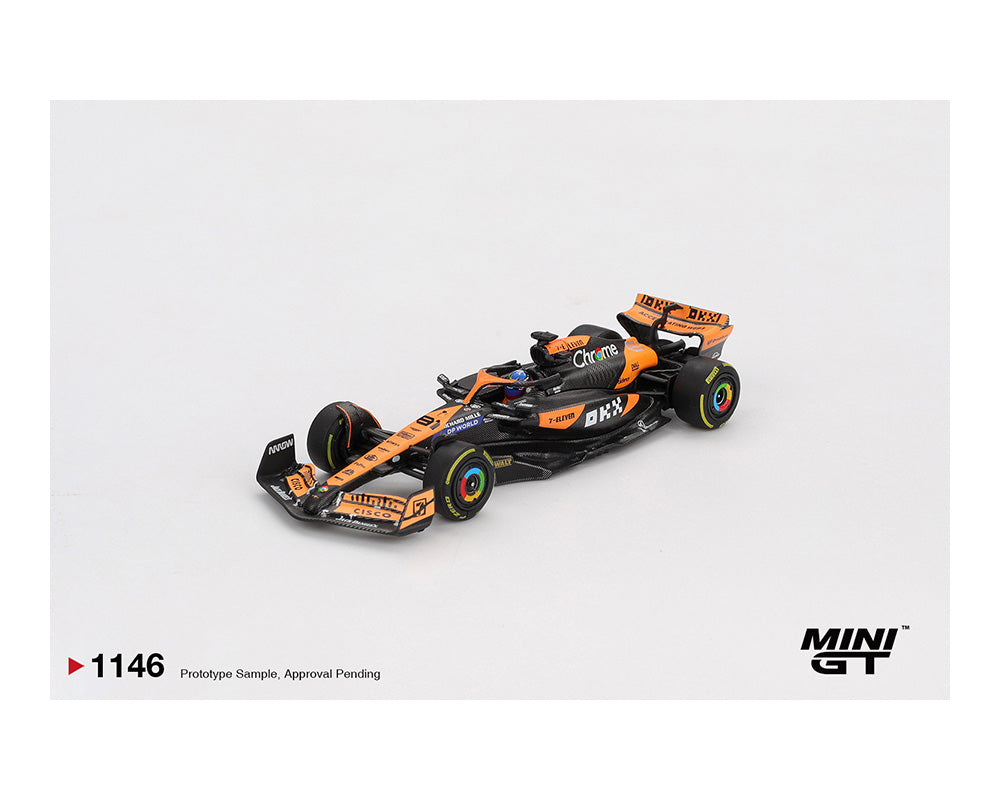 |||PREVENTA|||Mini GT 1:64 McLaren MCL38 #81 Oscar Piastri 2024 F1 2024 Ganador del GP de Hungría – Negro Naranja (PRESENTACIÓN EN BLISTER)