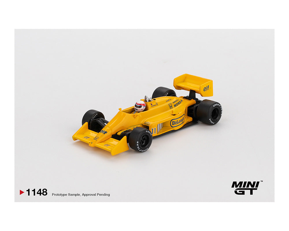 |||PREVENTA|||Mini GT 1:64 Lotus 99T #11 Satoru Nakajima Gran Premio de Mónaco de 1987 - Amarillo (PRESENTACIÓN EN BLISTER)