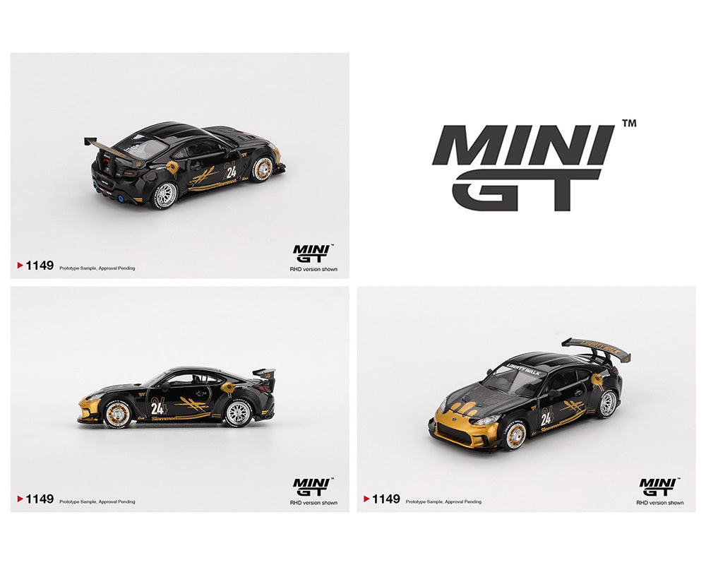 |||PREVENTA|||Mini GT 1:64 Toyota GR86 LB★Nation – Negro/Dorado (PRESENTACIÓN EN BLISTER)