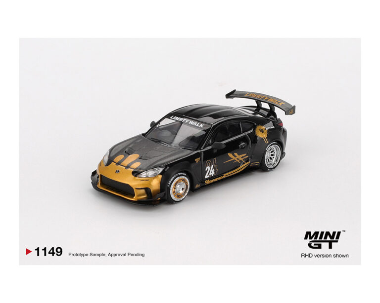 |||PREVENTA|||Mini GT 1:64 Toyota GR86 LB★Nation – Negro/Dorado (PRESENTACIÓN EN BLISTER)