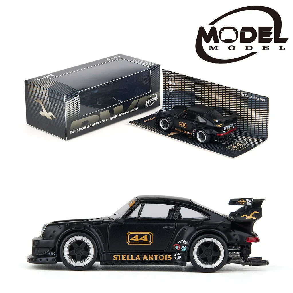 MODELMODEL 1/64 - RWB Porsche 930 Circuit  Matte Black "Stella Artois"