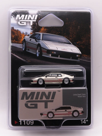 Mini GT 1:64 1109 Lotus Esprit Turbo – Plata metalizado (PRESENTACIÓN EN BLISTER)