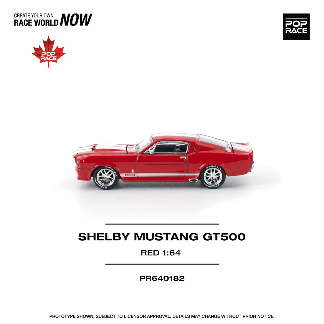 POPRACE 1/64 Shelby Mustang GT500 - (Canada Exclusive) - PR640182