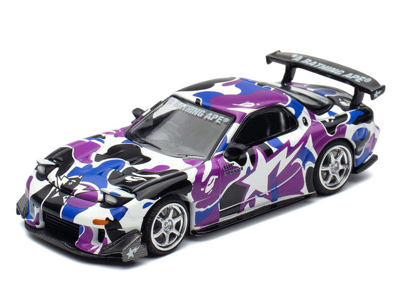 Pop Race x BAPE®︎ 1:64 Mazda Rx-7 FD3S Re-Amemiya BAPE STORE Hong Kong Edición Especial 20 Aniversario PR640493