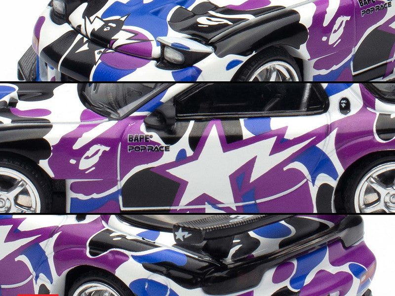 Pop Race x BAPE®︎ 1:64 Mazda Rx-7 FD3S Re-Amemiya BAPE STORE Hong Kong Edición Especial 20 Aniversario PR640493
