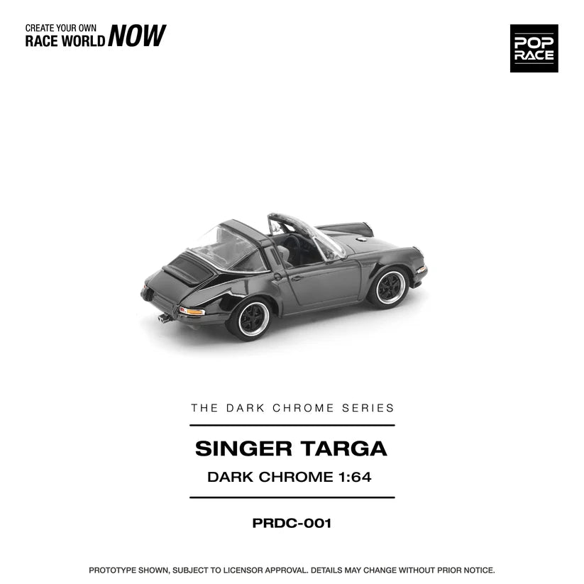 Pop Race 1:64 PRDC001 SINGER TARGA DARK CHROME