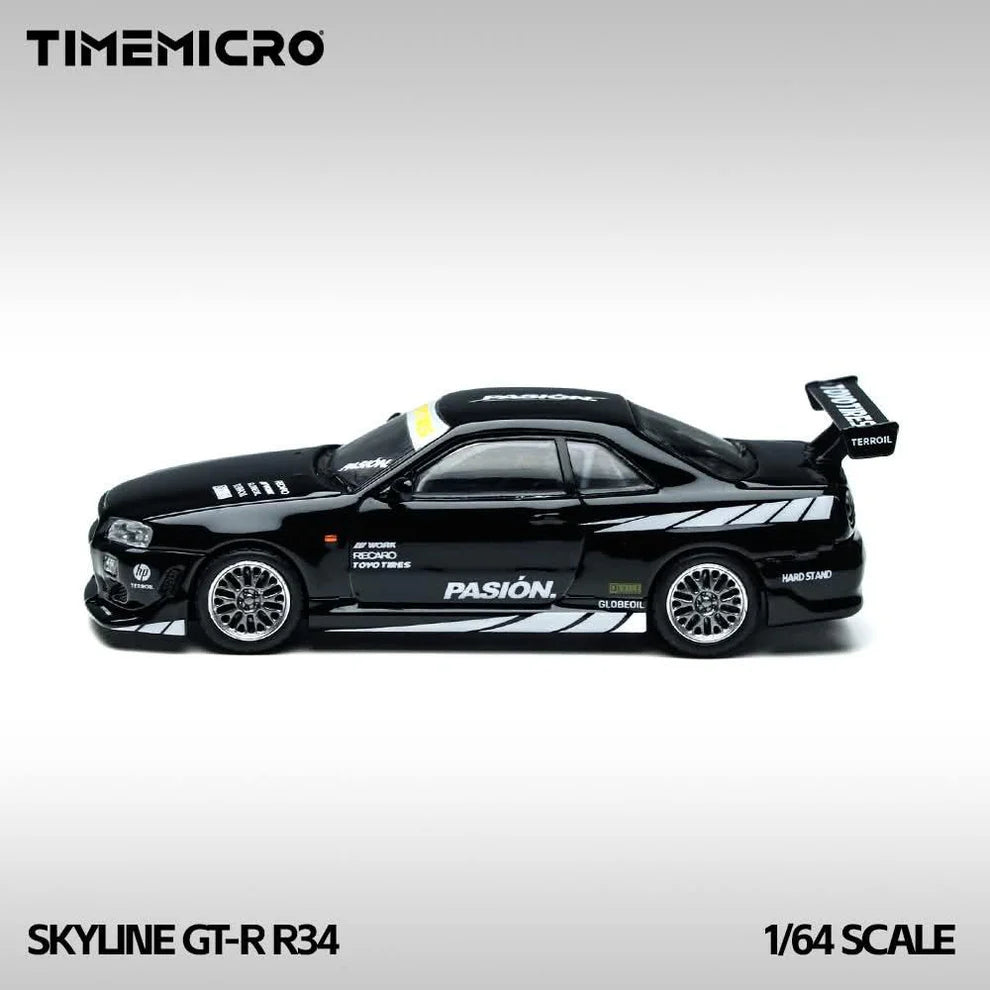 TIMEMICRO 1/64 NISSAN SKYLINE GTR R34 TOYOTIRES