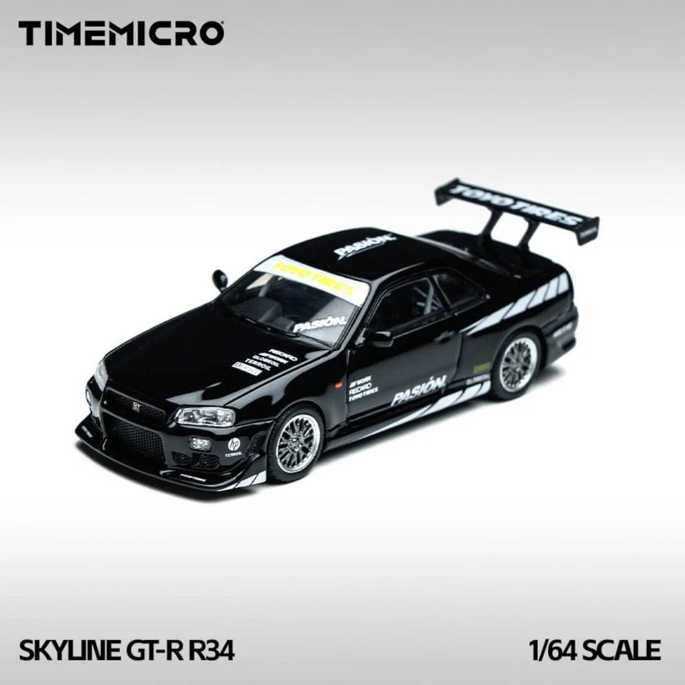 TIMEMICRO 1/64 NISSAN SKYLINE GTR R34 TOYOTIRES