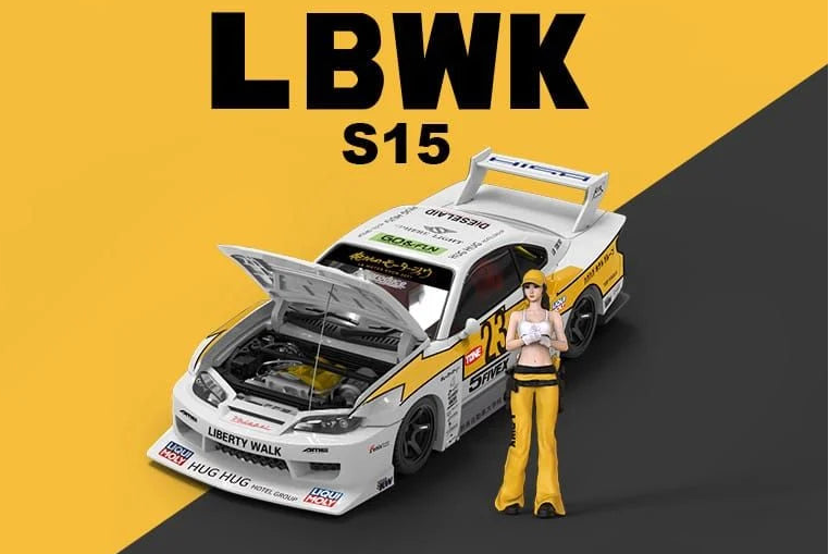 TIMEMICRO 1/64 LBWK SILVIA S15 #23 CON FIGURA