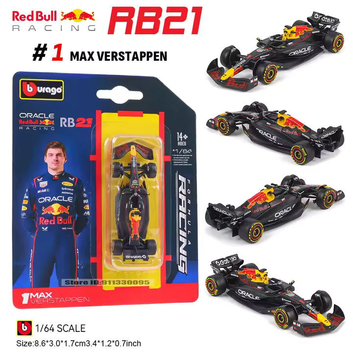 BURAGO 1/64 ORACLE RED BULL RACING RB21 MAX VERSTAPPEN #1