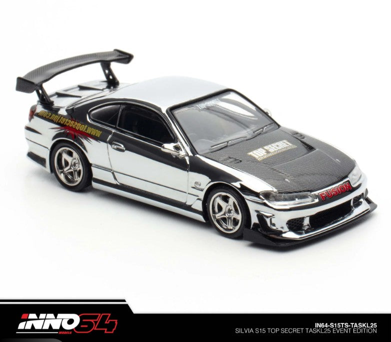 INNO64 Top Secret Nissan Silvia S15 Silver Chrome | TASKL25 EXCLUSIVE