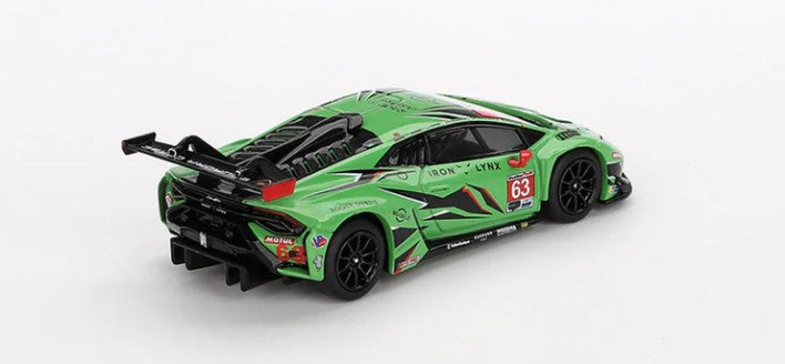 Mini GT 1:64 Lamborghini Huracán GT3 EVO2 #63 Iron Lynx IMSA 2023 Daytona 24 Hrs. Blister