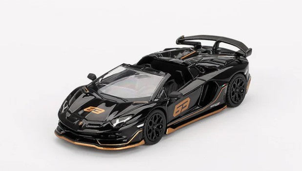 Mini GT 1:64 Lamborghini Aventador SVJ 63 Roadster Nero Aldebaran Blister