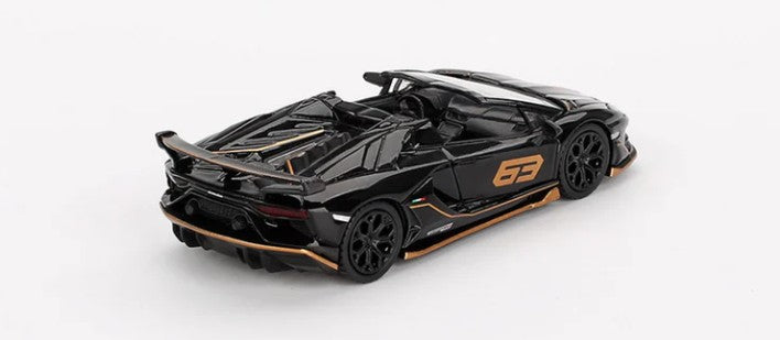 Mini GT 1:64 Lamborghini Aventador SVJ 63 Roadster Nero Aldebaran Blister
