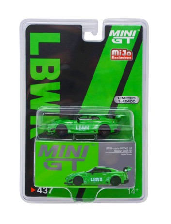 Mini GT 1:64 LB-Silhouette WORKS GT NISSAN 35GT-RR Ver.2 Verde Manzana - Exclusivas Mijo Blister