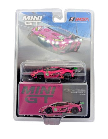 Mini GT 1:64 Lamborghini Huracan GT3 EVO2 #83 Iron Dames IMSA 24 Horas de Daytona 2023 Blister