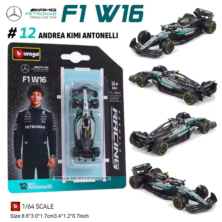 BURAGO 1/64 MERCEDES-AMG F1 W16 2025 KIMI ANTONELLI #12