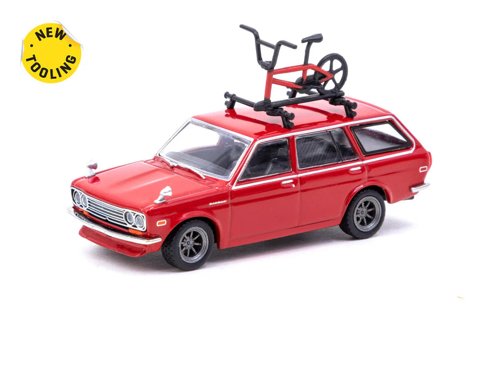 Tarmac Works 1:64 Datsun Bluebird 510 Wagon Red
