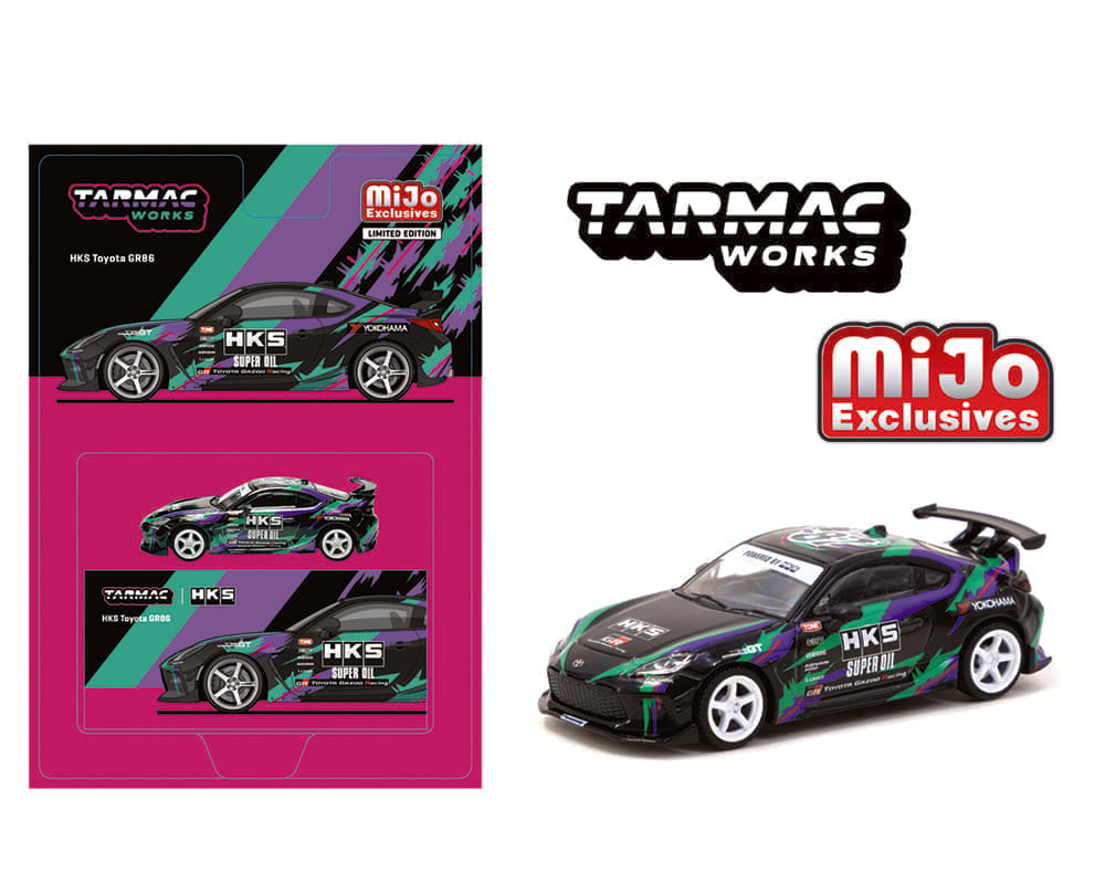 Tarmac Works 1/64 HKS Toyota GR86 Black - GLOBAL64