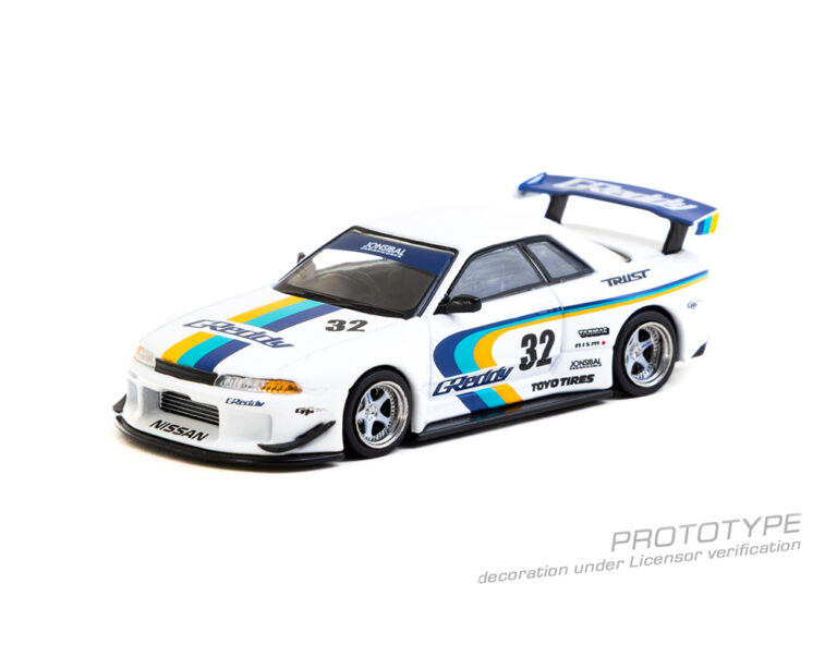 |||PREVENTA|||Tarmac Works 1:64 Nissan Skyline GT-R (R32) Widebody Edición Especial Limitada Jonsibal Designworks & Greddy - Blanco - Exclusiva de Mijo