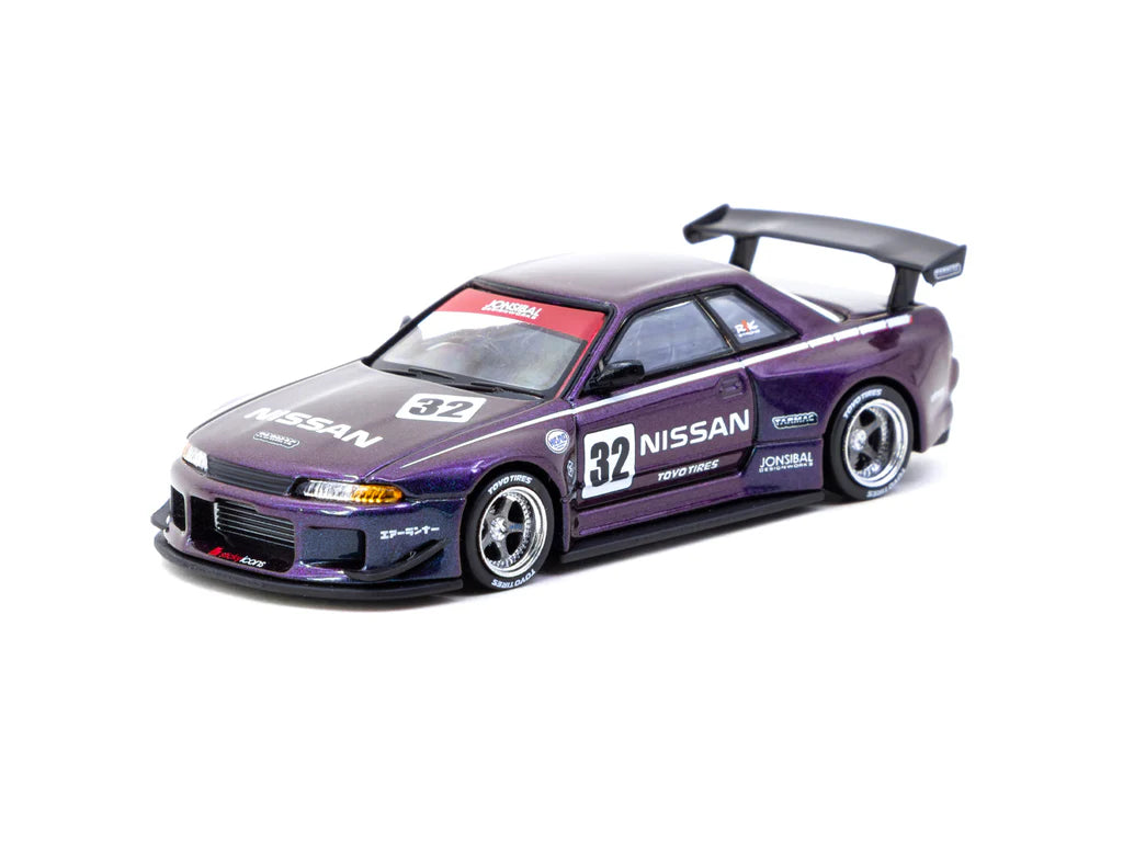 Tarmac Works 1/64 Nissan Skyline (R32) Widebody Midnight Purple - Designed by Jon Sibal - GLOBAL64