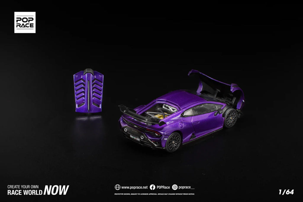 POP RACE 1:64 Lamborghini Huracan STO Viola Pasifae HONG KONG TOYCAR SALON 2025