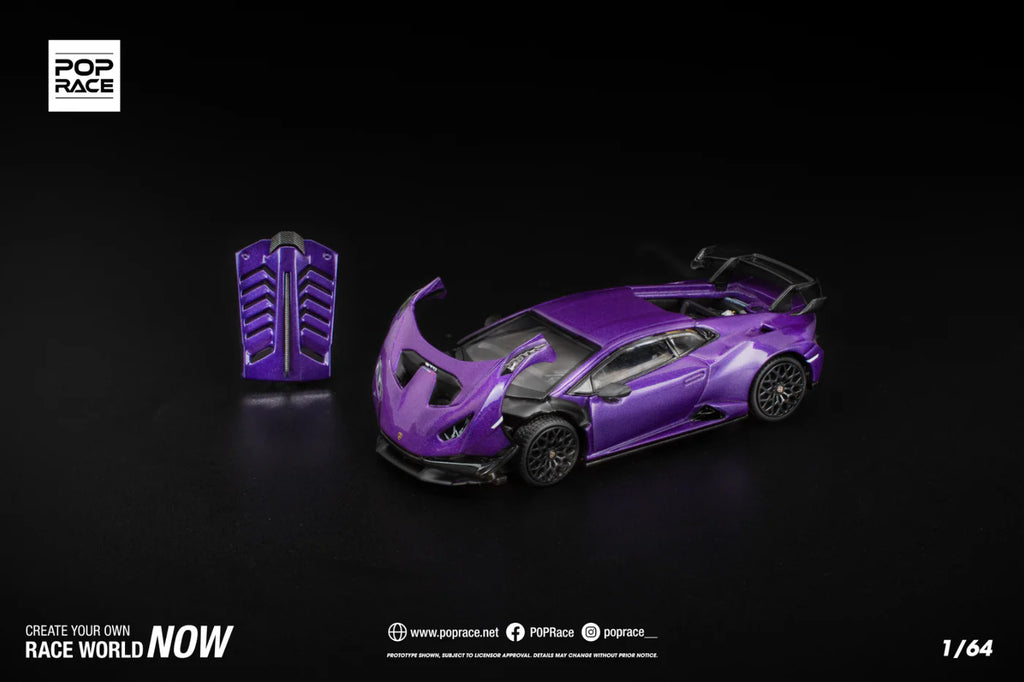 POP RACE 1:64 Lamborghini Huracan STO Viola Pasifae HONG KONG TOYCAR SALON 2025