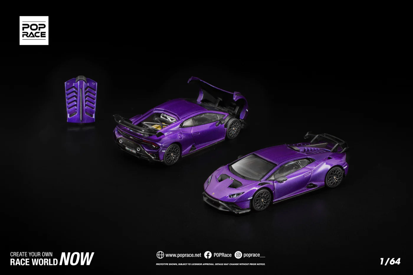 POP RACE 1:64 Lamborghini Huracan STO Viola Pasifae HONG KONG TOYCAR SALON 2025