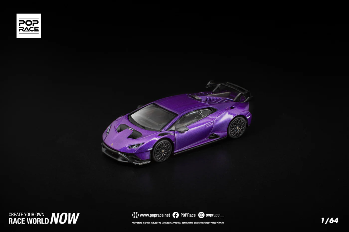 POP RACE 1:64 Lamborghini Huracan STO Viola Pasifae HONG KONG TOYCAR SALON 2025