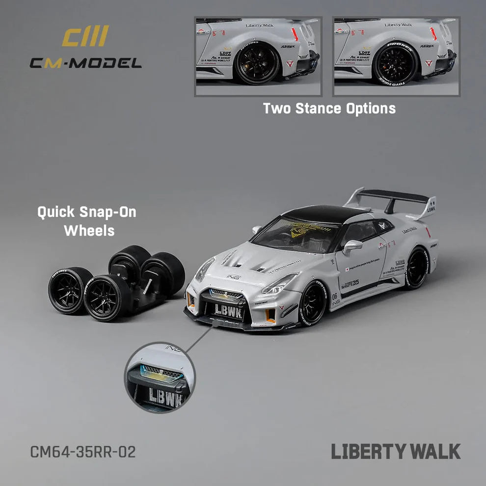 CM Model 1/64 Nissan GT-R R35, Super Silhouette 35GT-RR grey matte