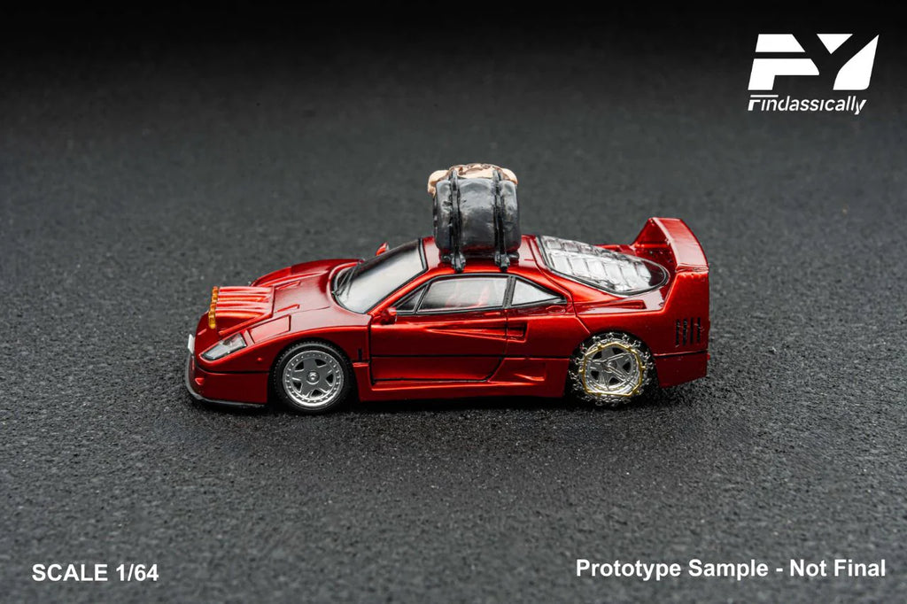 Finclassically 1:64 Ferrari F40 Red Snow Transparent Red