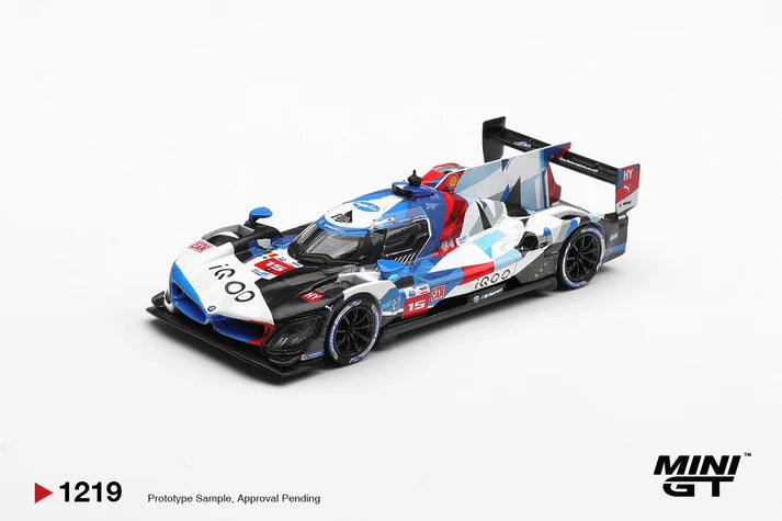 MINI GT 1/64 #1219 BMW HYBRID V8 HYPERCAR #15 2024 LE MANS 24 HRS VERSION EN CAJA