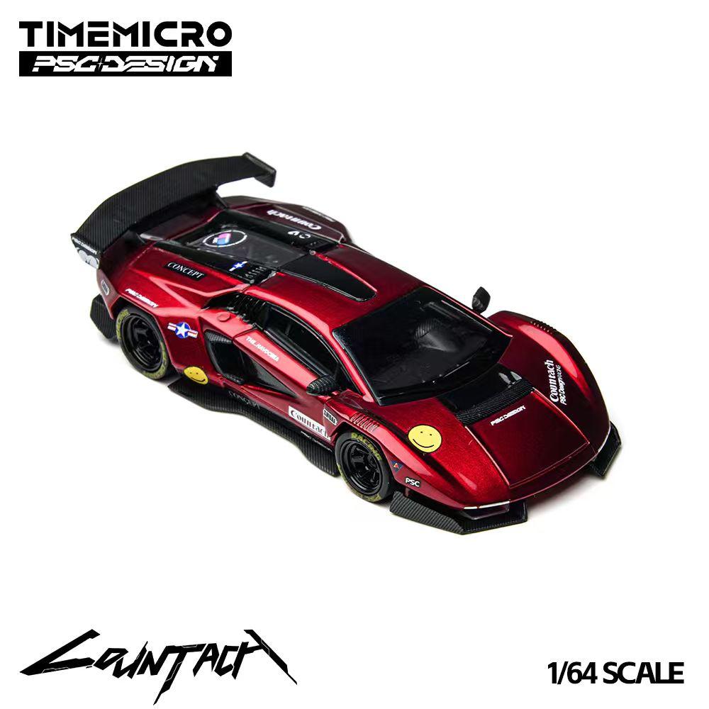 TimeMicro X PSC DESIGN 1:64 Lamborghini Countach “V” Scarlet