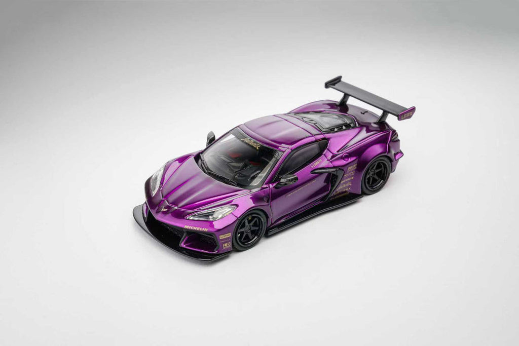 FINE MODEL 1/64 LB CORVETTE C8 METALLIC PURPLE