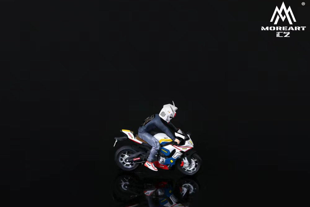 MOREART 1:64 YAMAHA YZF-R1 GUNDAM DECAL MOTORCYCLE MASKED RIDER DOLL.