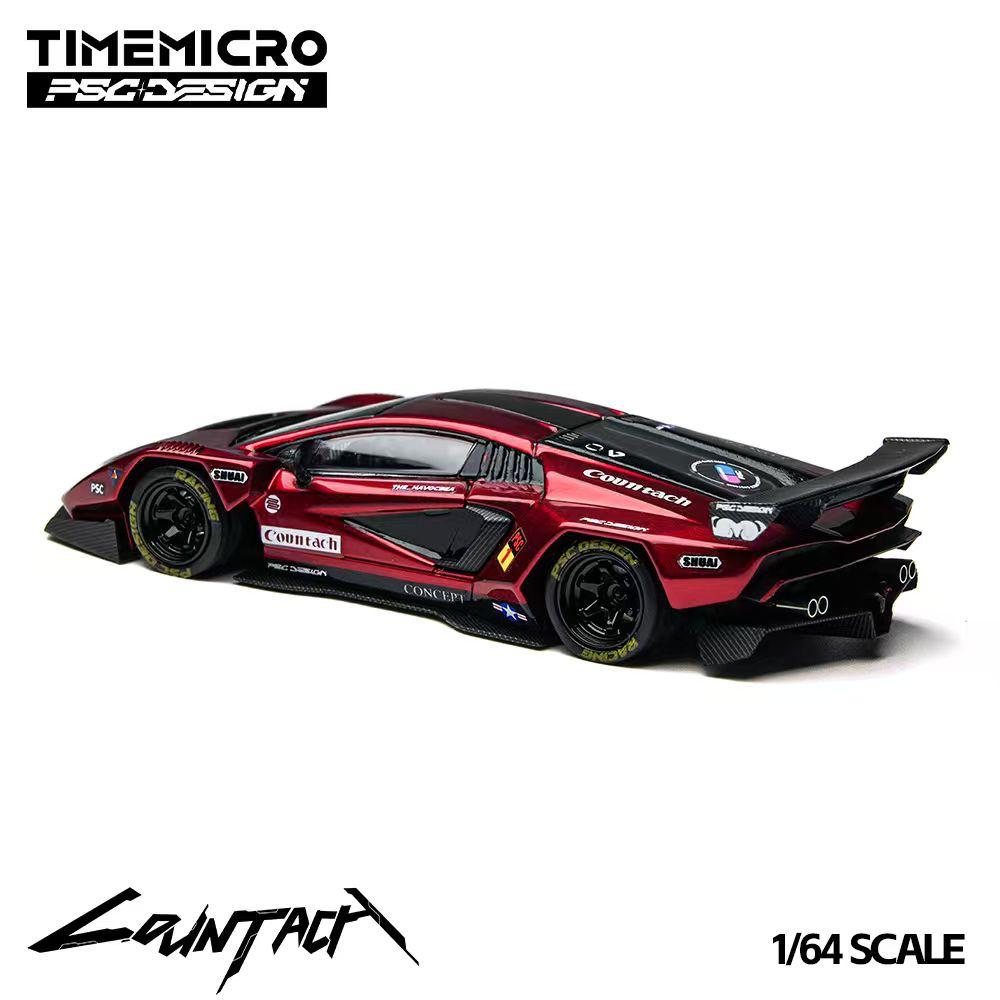 TimeMicro X PSC DESIGN 1:64 Lamborghini Countach “V” Scarlet