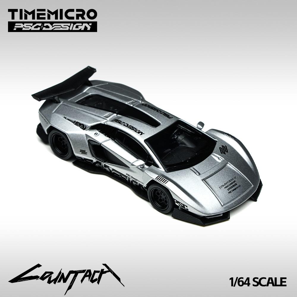 TimeMicro X PSC DESIGN 1:64 Lamborghini Countach “V” Ver. Silver