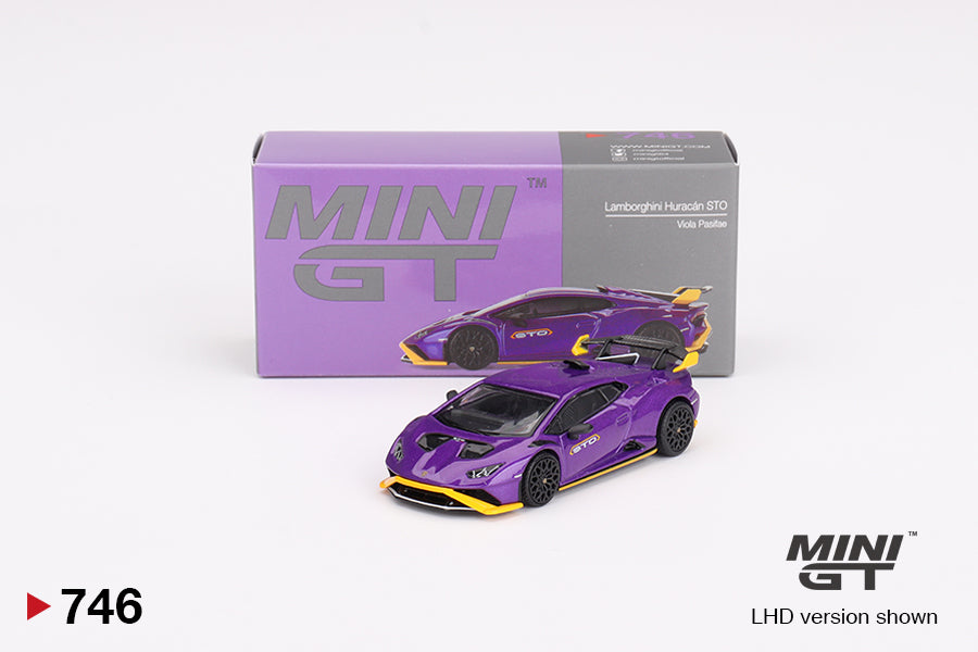 Mini GT 1:64 Lamborghini Huracán STO – Viola Pasifae – Mijo Exclusives Blister