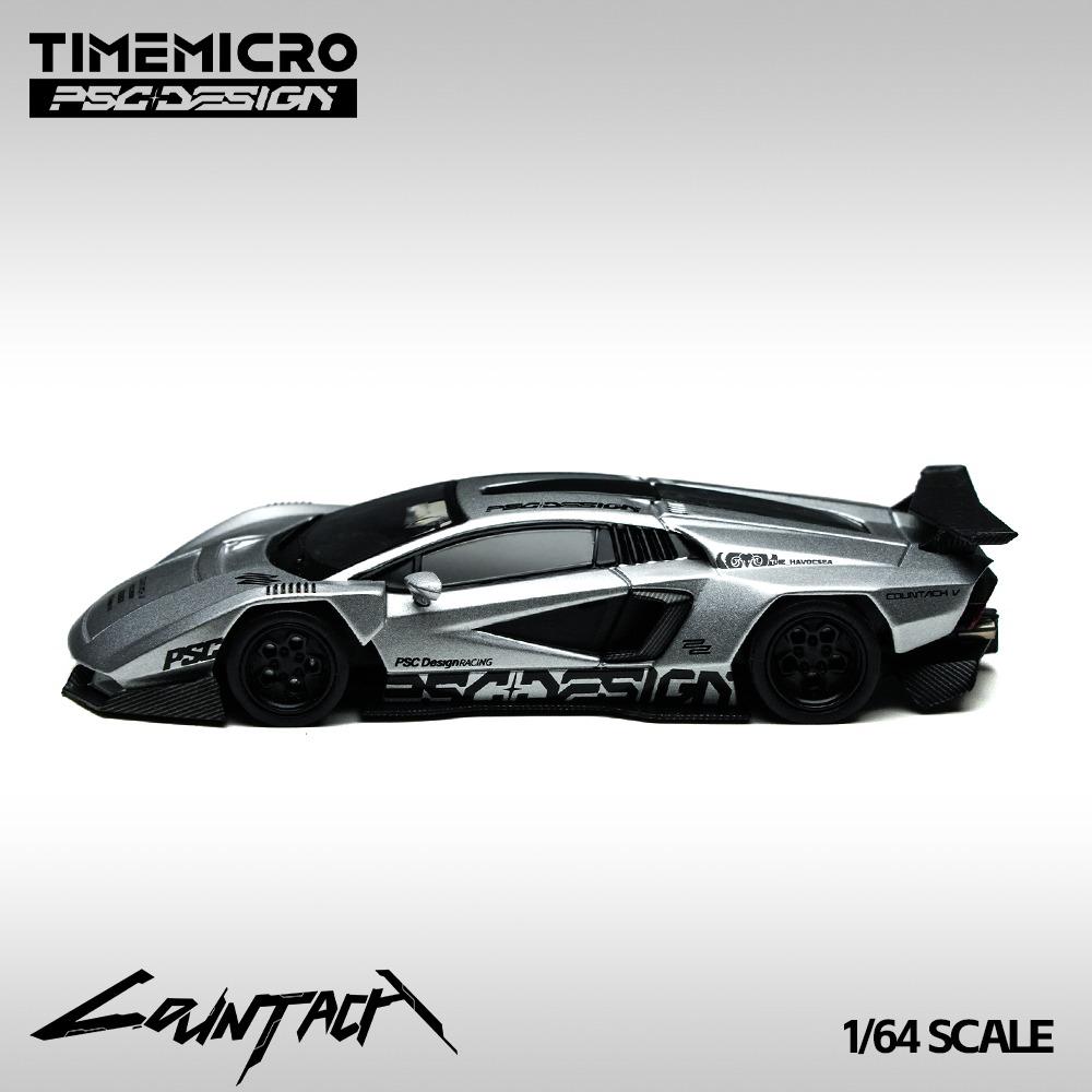 TimeMicro X PSC DESIGN 1:64 Lamborghini Countach “V” Ver. Silver