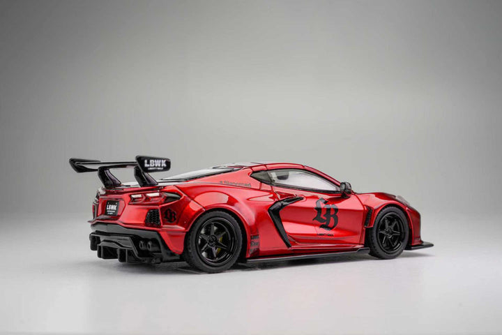 FINE MODEL 1/64 LB CORVETTE C8 METALLIC ROJO
