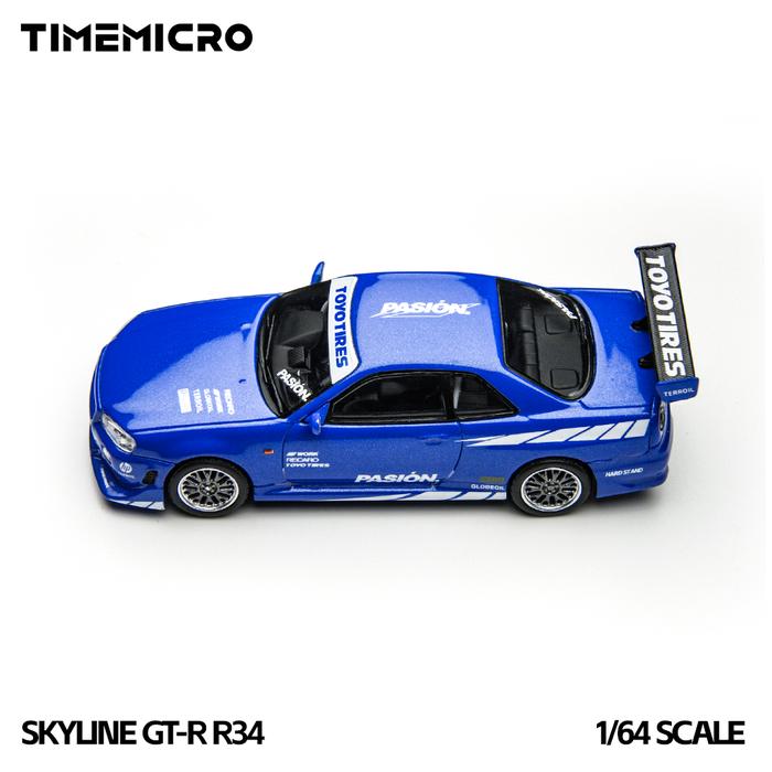 TIME MICRO 1/64 NISSAN C-WEST E34 BODY KIT PASION BLUE