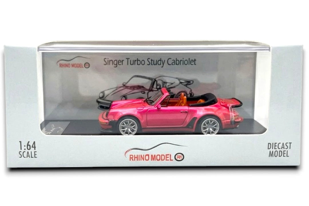 RHINO MODEL 1/64 SINGER TURBO STUDY CABRIOLET ROSADO