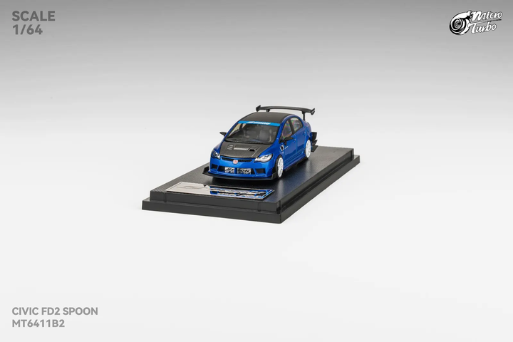 MICRO TURBO 1/64 HONDA CIVIC FD2 SPOON SPORTS AZUL METALLIC