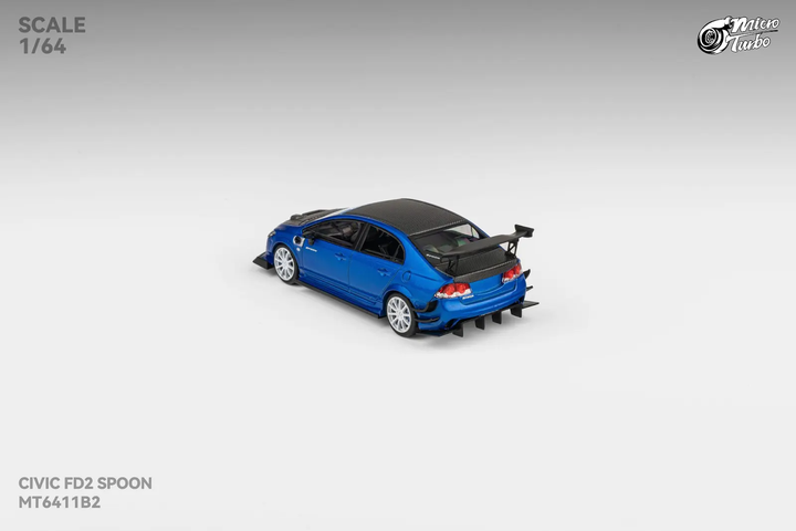 MICRO TURBO 1/64 HONDA CIVIC FD2 SPOON SPORTS AZUL METALLIC