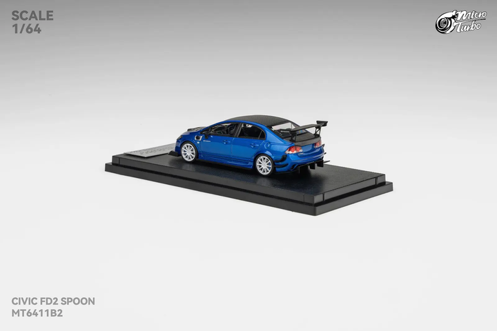 MICRO TURBO 1/64 HONDA CIVIC FD2 SPOON SPORTS AZUL METALLIC