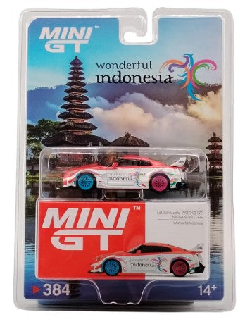 MINI GT 1/64 LB-Silhouette WORKS GT NISSAN 35GT-RR Ver.1 Maravilloso Indonesia / Embalaje blíster Exclusivo de Indonesia Blister